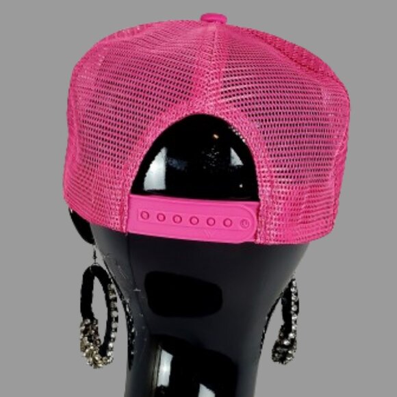 Jeepster Life Behind Bars White & Pink Cap Shiny Glit Ltrg and Swrk. Crystals. - Picture 6 of 6